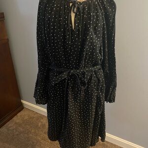 Lucky Brand Black and White Tie Front Sundress S